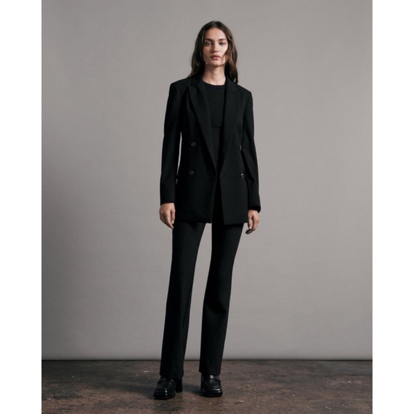 Rag & Bone ICONS Andie Classic Fit Twill Wool Blend Blazer NWT 8 Black - Picture 1 of 6